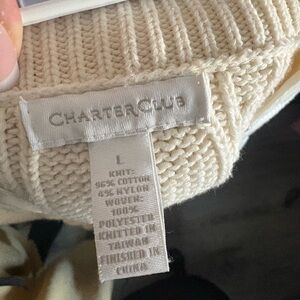 Charter Club Ivory Knit Sweater